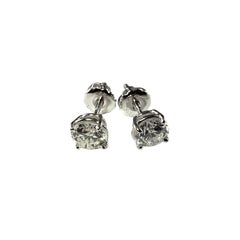 14 Karat Weißgold Diamant-Ohrstecker 1,29 TCW. #14903