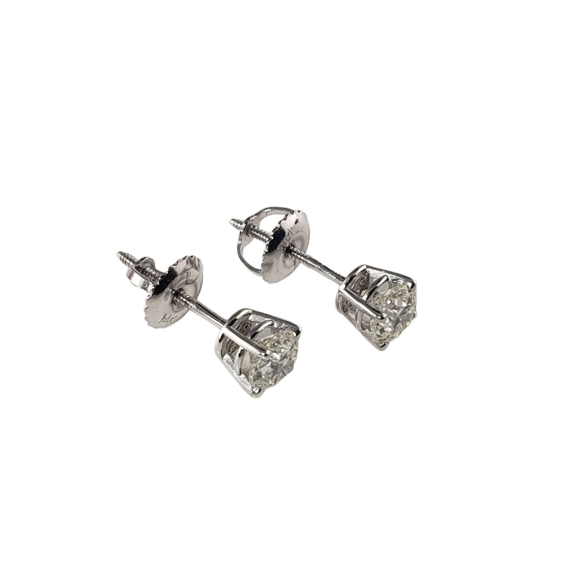 Taglio brillante Orecchini con diamante in oro bianco 14 carati #14779 in vendita