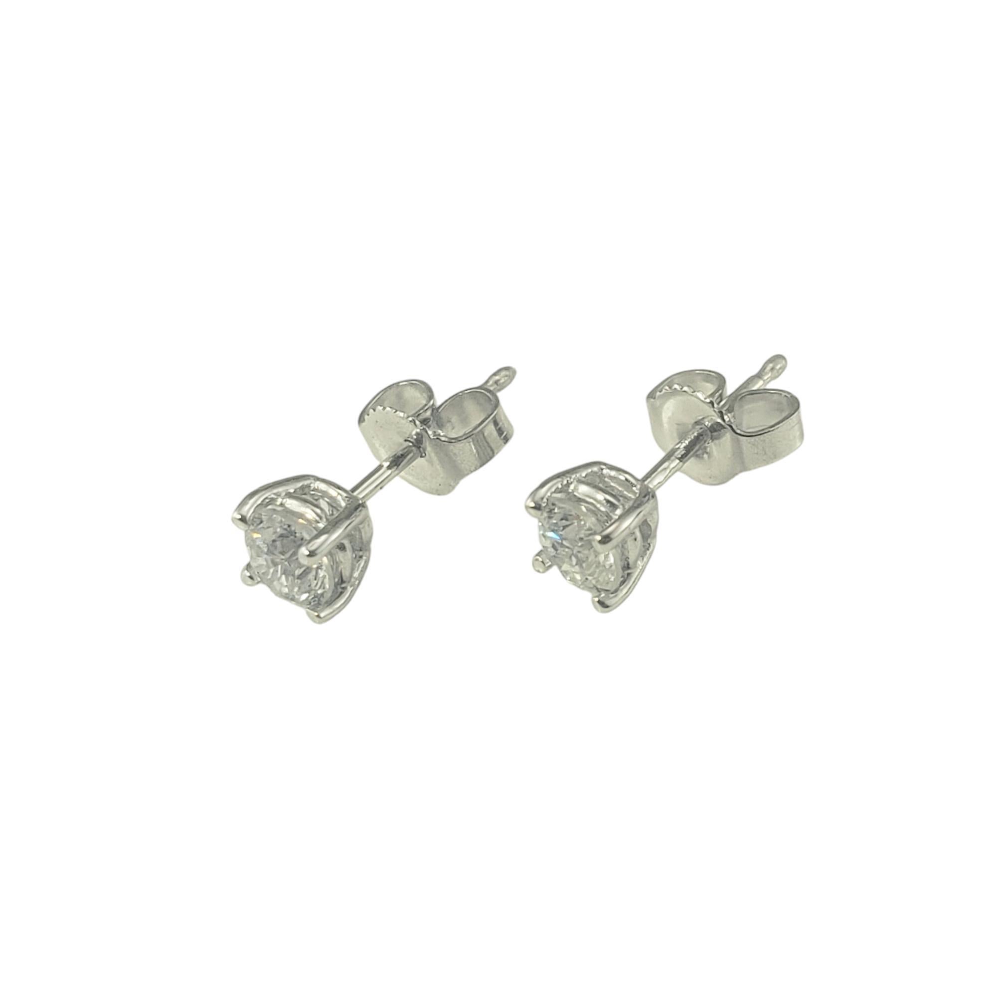 Taglio brillante Orecchini con diamante in oro bianco 14 carati #19460 in vendita