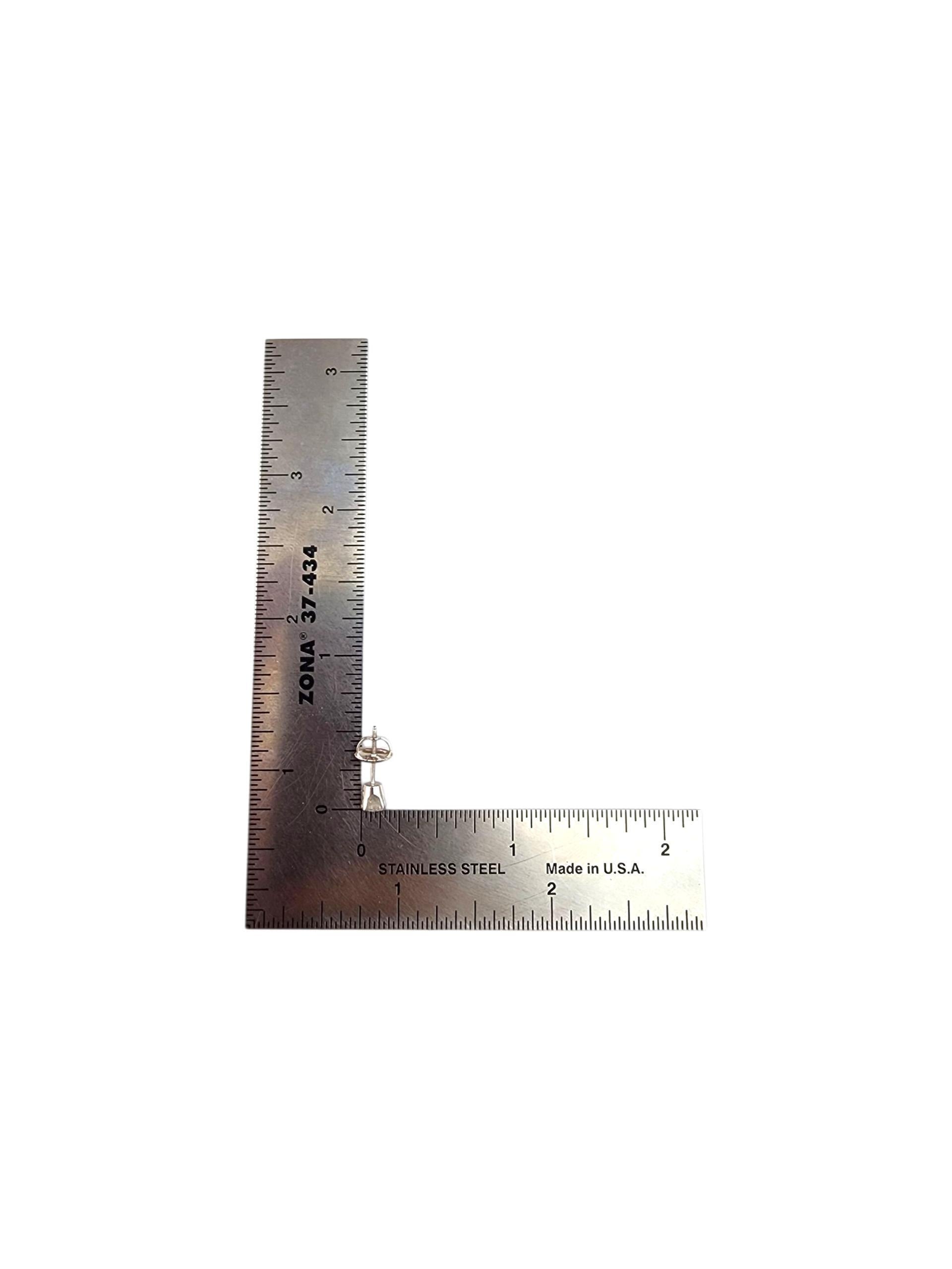 14 Karat Weißgold Diamant-Ohrstecker #21240 2