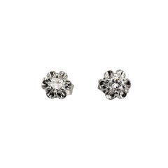 Orecchini con diamanti in oro bianco 14 carati #22310