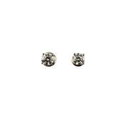 14 Karat White Gold Diamond Stud Earrings .70cttw. #21251