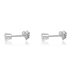 14 Karat White Gold Diamond Stud Earrings