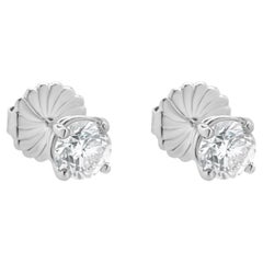 Orecchini con diamante in oro bianco 14 carati