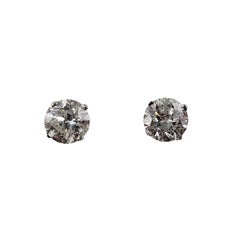 14 Karat Weißgold Diamant-Ohrstecker #14415