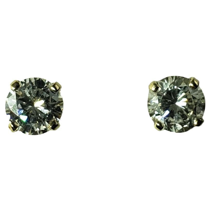 14 Karat White Gold Diamond Stud Earrings #14637 For Sale
