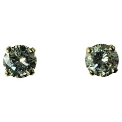 14 Karat White Gold Diamond Stud Earrings #14637