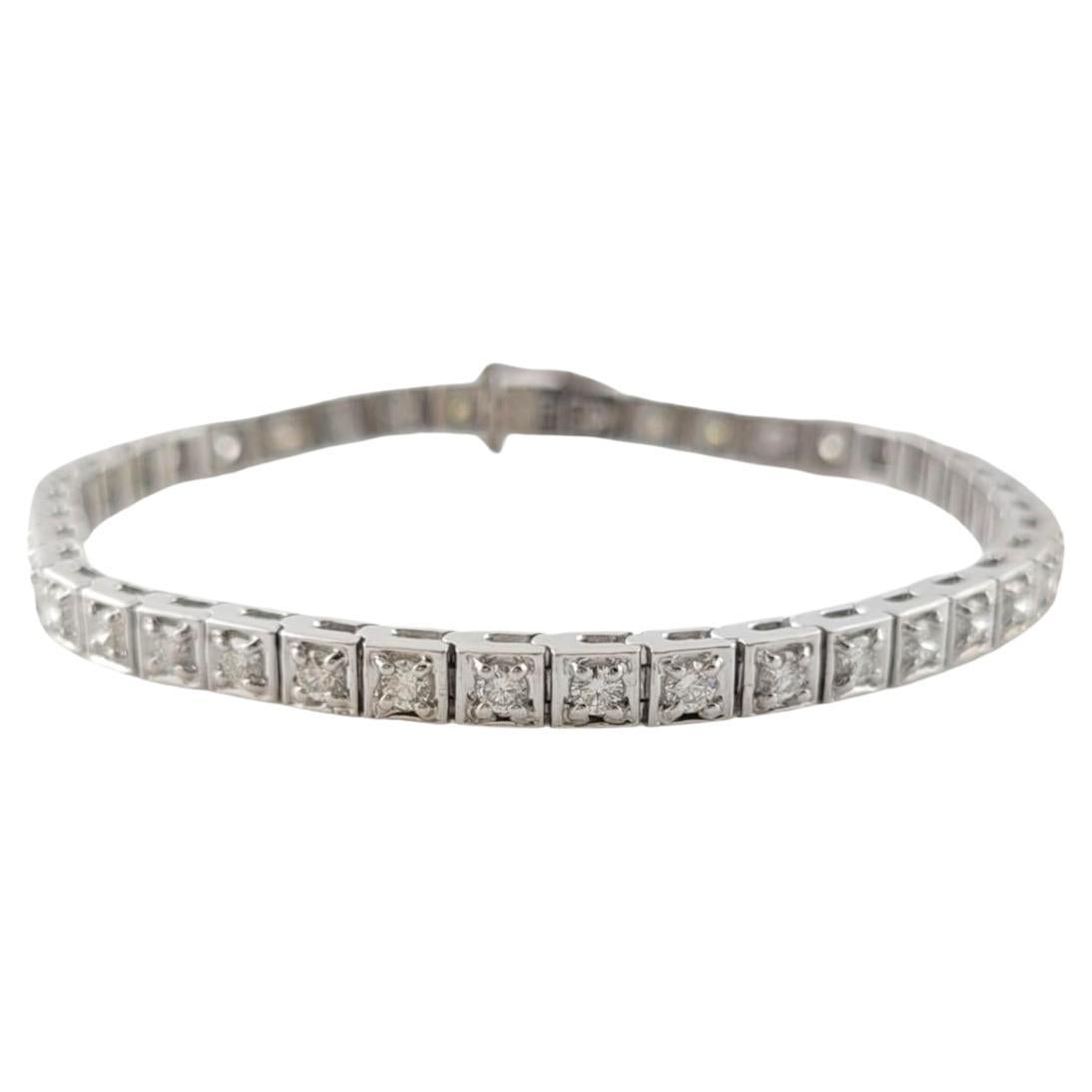 Bracelet tennis en or blanc 14 carats avec diamants 2,5 TCW. n° 16966