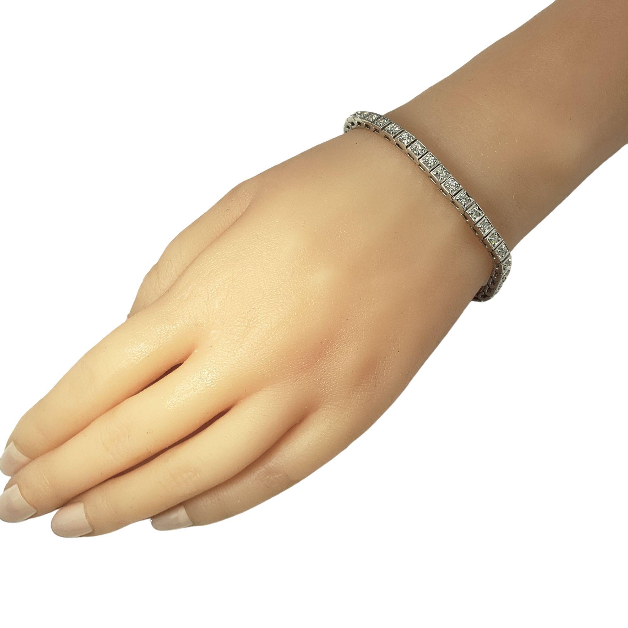 14 Karat Weißgold Diamant-Tennisarmband 2,5 TCW. 1