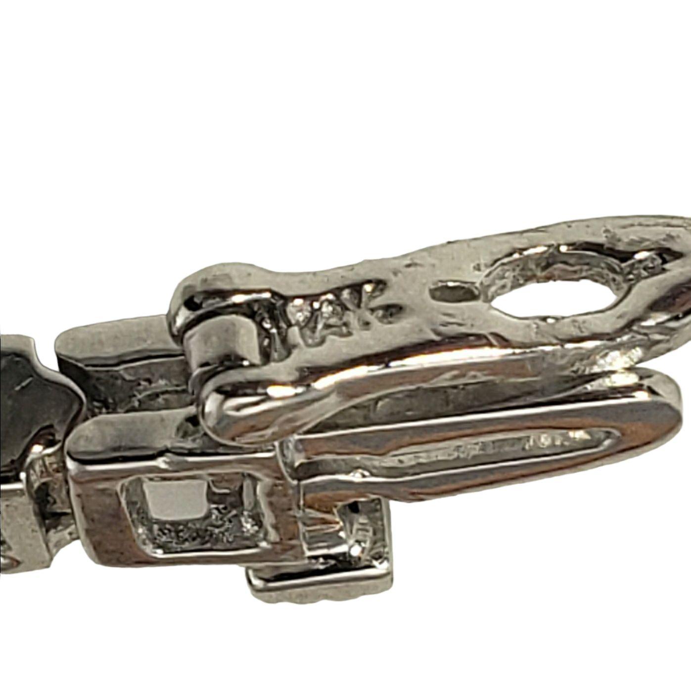 14 Karat Weißgold Diamant-Tennisarmband 2,5 TCW. 2
