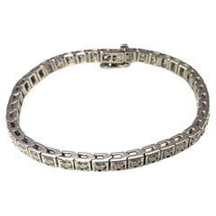 Bracciale tennis con diamanti in oro bianco 14 carati 2.5tcw