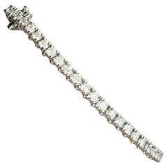 14 Karat White Gold Diamond Tennis Bracelet 4.00 Carat