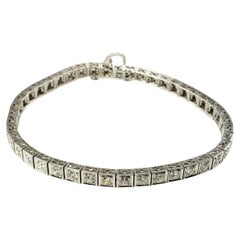 14 Karat White Gold Diamond Tennis Bracelet 4.51 TCW 