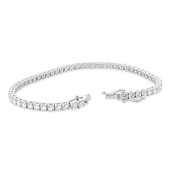 14 Karat White Gold Diamond Tennis Bracelet