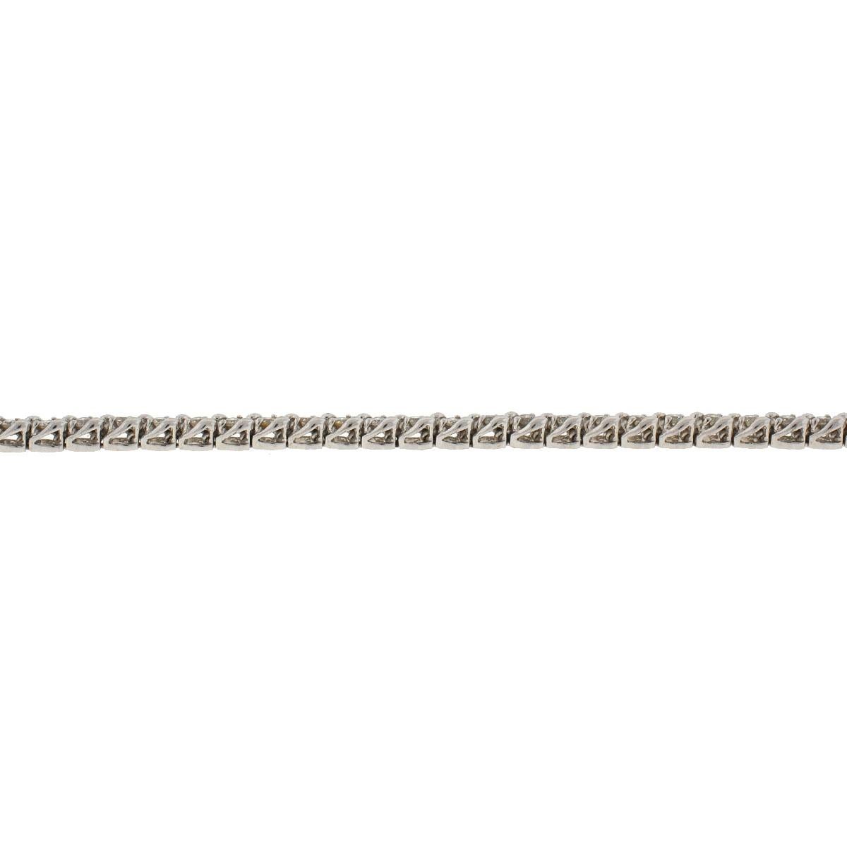 14 Karat White Gold Diamond Tennis Bracelet 2