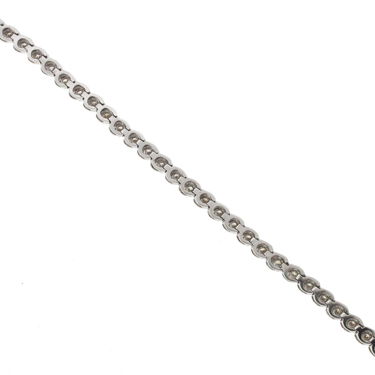 14 Karat White Gold Diamond Tennis Bracelet 3