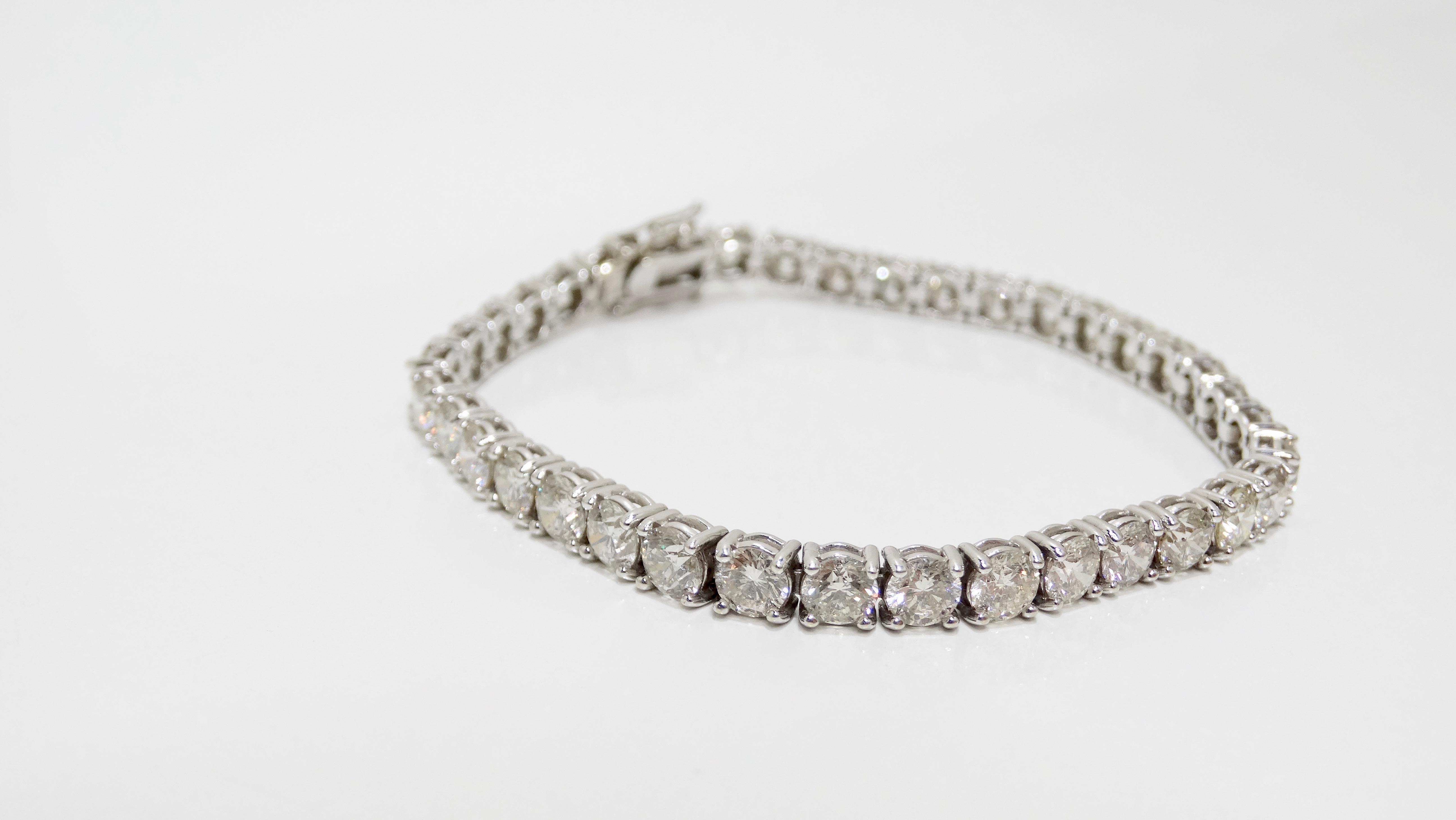 Diamond Tennis Bracelet 14 Karat White Gold 1