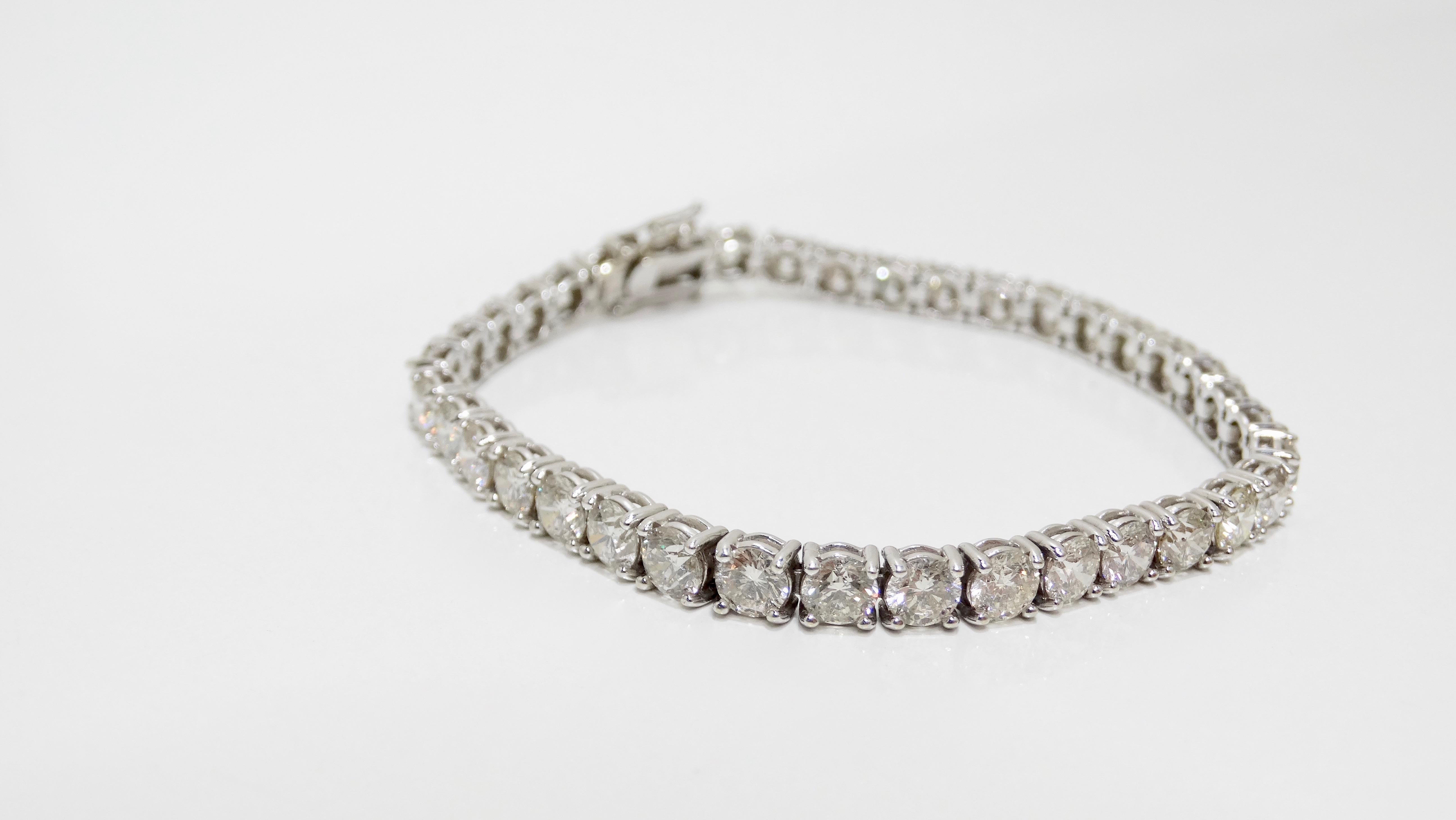 Diamond Tennis Bracelet 14 Karat White Gold  1