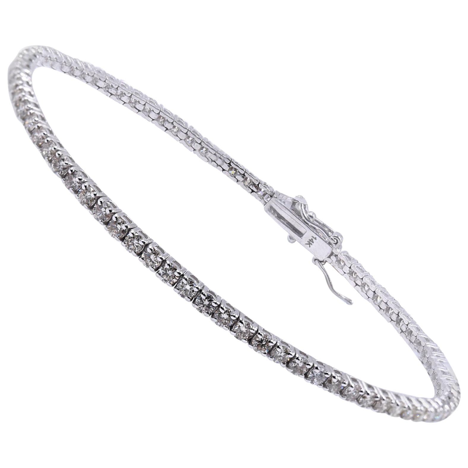 9 24 Carat Tanzanite Diamond 14 Karat White Gold Tennis Bracelet At 1stdibs