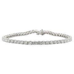 Bracelet tennis en or blanc 14 carats avec diamants