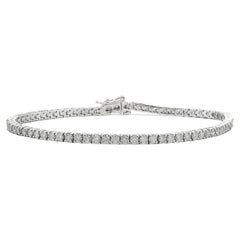 Bracelet tennis en or blanc 14 carats avec diamants