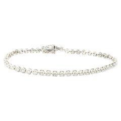 Bracciale tennis con diamanti in oro bianco 14 carati