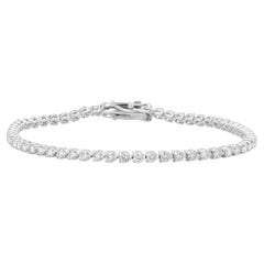14 Karat Weißgold Diamant-Tennisarmband