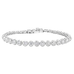 Bracciale tennis con diamanti in oro bianco 14 carati