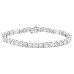 Bracciale tennis con diamanti in oro bianco 14 carati