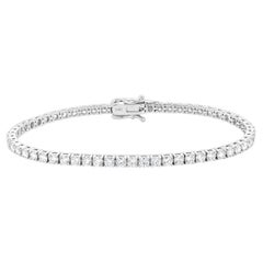 Bracelet tennis en or blanc 14 carats et diamants
