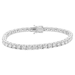 14 Karat White Gold Diamond Tennis Bracelet
