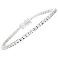 14 Karat White Gold Diamond Tennis Bracelet with 13.22 Carat of Diamonds