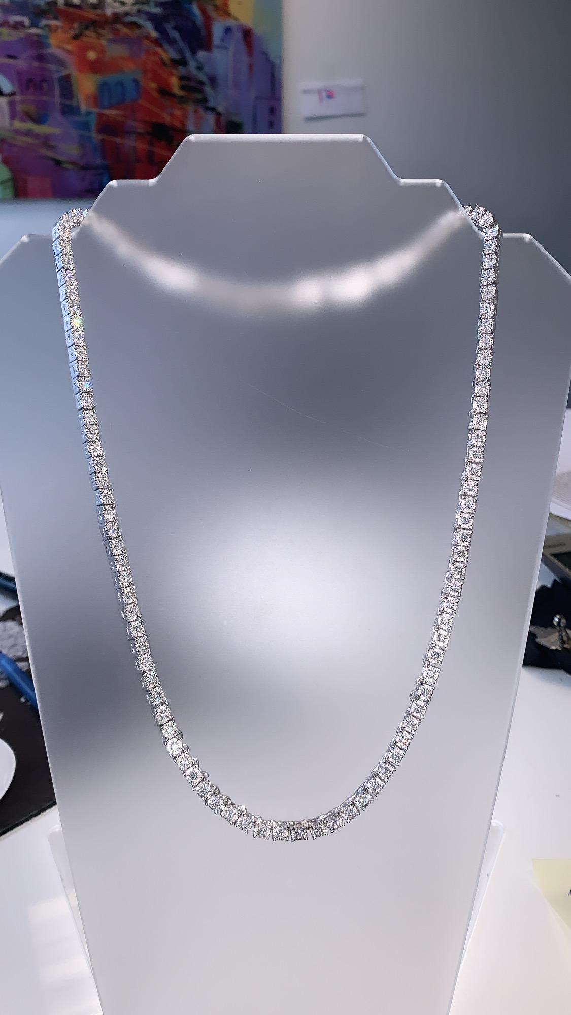 10 carat tennis necklace