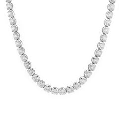 Tennis-Halskette aus 14 Karat Weißgold mit Diamanten
