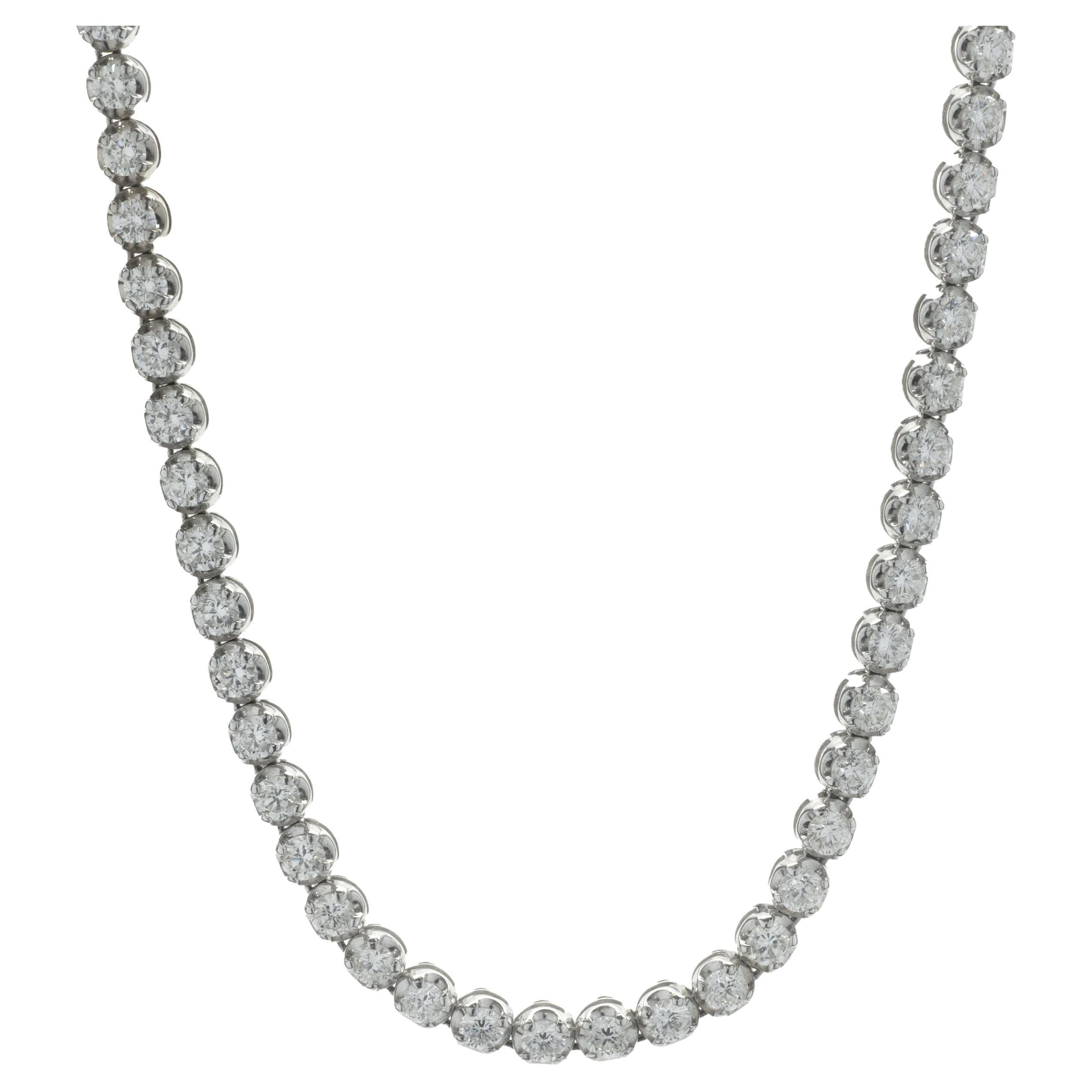 14 Karat White Gold Diamond Tennis Necklace For Sale At 1stDibs 14-karat-white-gold-diamond-tennis-necklace-for-sale-at-1stdibs