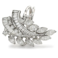 14 Karat White Gold Diamond Waterfall Ring