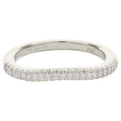 14 Karat White Gold Diamond Wave Band