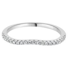 14 Karat Weißgold Diamant-Wellenband
