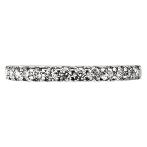 14 Karat White Gold Diamond Wedding Anniversary Band Ring Size 5 #24935 For Sale
