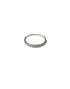 14 Karat White Gold Diamond Wedding Anniversary Band Ring Size 7 #24933