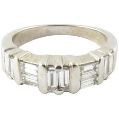 14 Karat White Gold Diamond Wedding Band