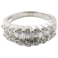 14 Karat White Gold Diamond Wedding Band