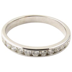 14 Karat White Gold Diamond Wedding Band