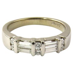Used 14 Karat White Gold Diamond Wedding Band