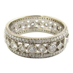 14 Karat White Gold Diamond Wedding Band