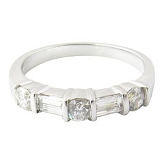 14 Karat White Gold Diamond Wedding Band