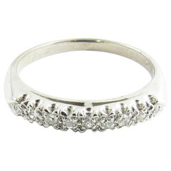 14 Karat White Gold Diamond Wedding Band