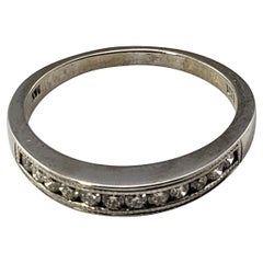 14 Karat Weißgold Diamant-Ehering