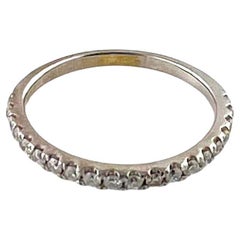 14 Karat White Gold Diamond Wedding Band Ring
