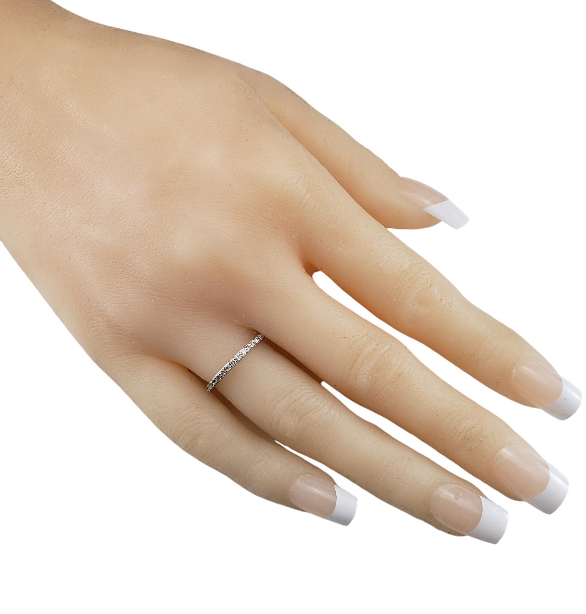 Anello con diamante in oro bianco 14 carati misura 5,5 #18762 in vendita 1